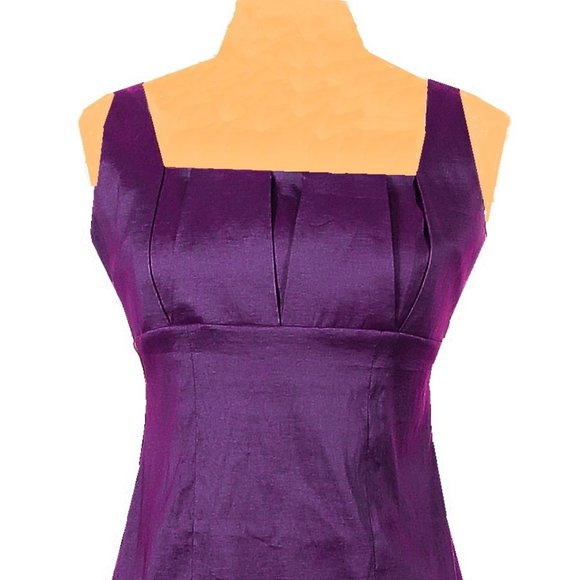 NWT Calvin Klein Purple Sleeveless Square Neck Sheath Dress - Picture 3 of 8
